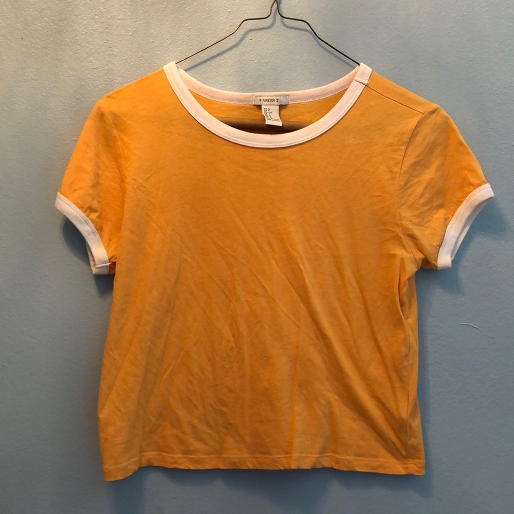 Yellow crop top